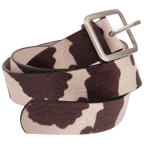 SUPVOX Cow Print Adjustable Western Belt for Women, Animal Print Design, Fits 27"-35" / 70-90 cm Waist2