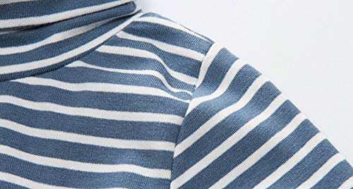 Mud Kingdom Little Girls Long Sleeve Tee Shirts Soft Turtleneck Layering Pullover Slim Stretchy Tops3