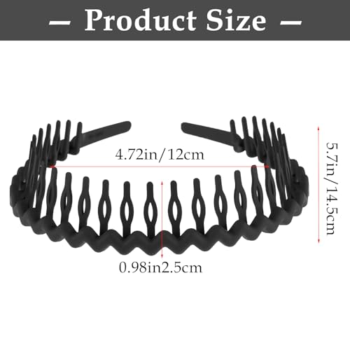 Qianyu 586595_1_4FMH9WLB 6 Pack Zigzag Shark Teeth Headbands thumb #1