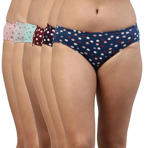 Image of VIP Feelings Amelie 102 100% Cotton High Coverage Stretchable Hipster Panty Combo Set for Womens with Inner Elastic Waistband