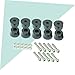 HOMSFOU and Nuts Kit for Thick Pads 30pcs Tool Set 10pcs Home Bumpers Pads and 10pcs Hexagon Socket Head Screw