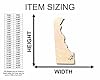 Unfinished Wood Delaware Shape State Craft up to 46" DIY 10" / 1/2" #2