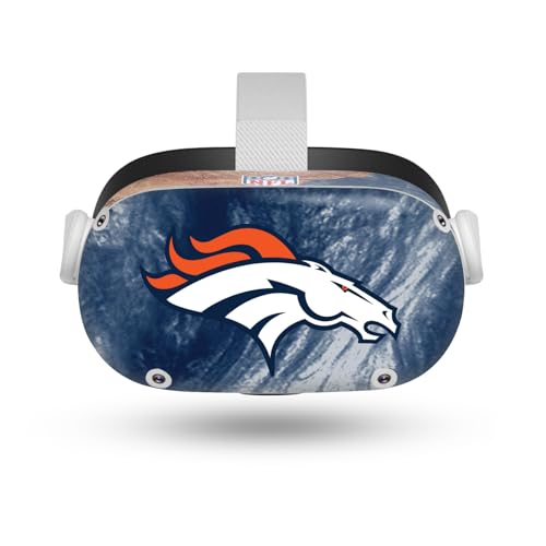 Peau vinyle Meta Quest 2 NFL Denver Broncos - Autocollant de protection pour casque VR et manettes