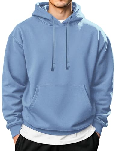 Image of COOFANDY Men's Hooded Pullover Casual Long Sleeve Drawstring Gym Hoodies Sweatshirts with Pocket