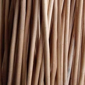 MGP Classic Mahogany Skinless Willow Stick Bundlet, 20 Pcs Bundle, 72" L