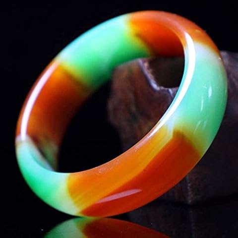 WANBAO Natural authentic Three color agate pulp bracelet widening thickened bracelet gift-62mm Cover