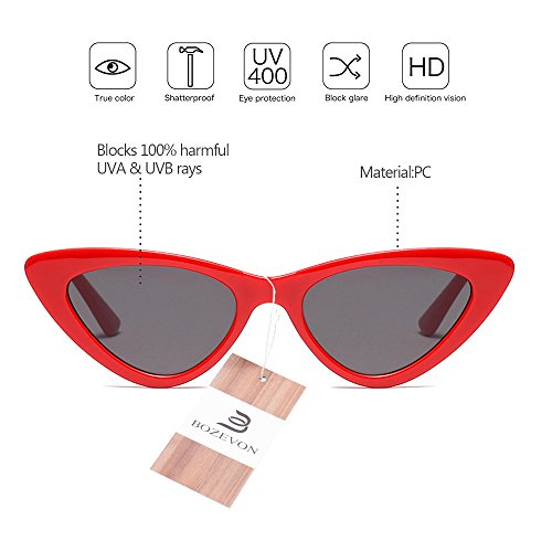 BOZEVON Occhiali da sole triangolari donna - UV400...