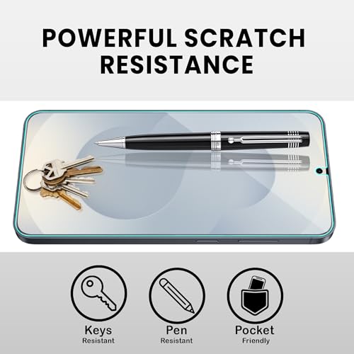 Image of ArmourPro Premium Borderless Tempered Glass for Samsung Galaxy S25, Samsung S24, HD Clear Screen Protector, Anti-Dust Speaker Mesh, 9H Hardness, Edge-to-Edge Fit, Case Friendly & Cable Protector