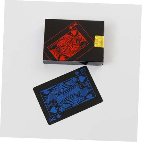 Uonlytech wasserdichte PVC Spielkarten Set Rot Langlebige Biegsame Pokerkarten mit Papierbox Kreative Kartenspiele für Familie und Freunde Wiederverwendbar und Robust – Bild 5