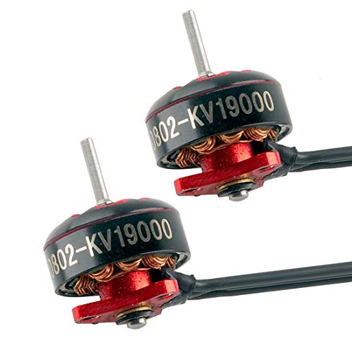 HAPPYMODEL 2PCS EX0802 19000KV 1s Brushless Motors CW CCW 1.0mm Shaft for Mobula6 HD FPV Racing Drone Frame Kits (CCW)