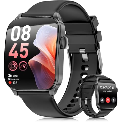 Image of Smart Watches for Men Women, 1.91 inch HD Curve Screen Smartwatch (Answer /Make Call), Activity Fitness Tracker with Heart Rate Sleep Monitor Pedometer, 100+ Sport Modes, Smart Watch for Android iPhone