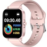 ANCwear Smart Watch for Men Women, Step Counter Watch with Heart/Sleep Tracking, 1.83' Display Fitness Tracker with 120+ Sports Modes, Compatible with Android iOS (Pink)