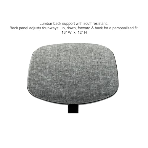 Image of Perch Multi-Task Office Chair with Adjustable Armrests | Desk Height 17-22 inch | Off-White Vinyl