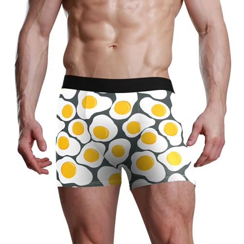 Men's Underwear Fried Eggs Boxer Briefs Soft Comfort Short Leg Trunks S-XXL 5