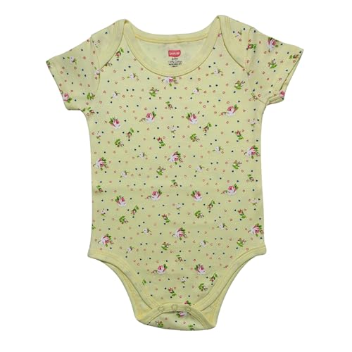Image of LuvLap Baby Boys & Girls 100% Cotton Half Sleeve Romper /Bodysuit, Pack Of 3