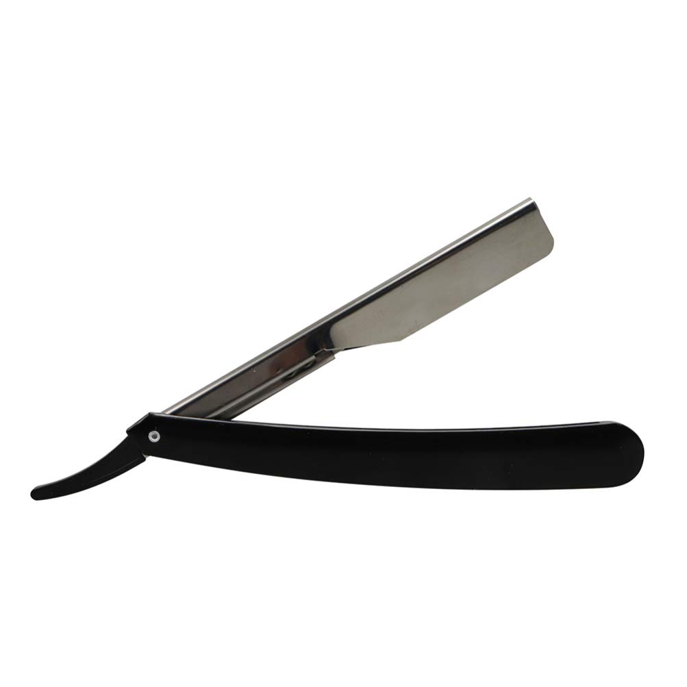 Lurrose Manual Straight Edge Shaving Razor for Men Beard Sideburns and Fine Hair Grooming Safe Razor Portable for Home and Travel Use