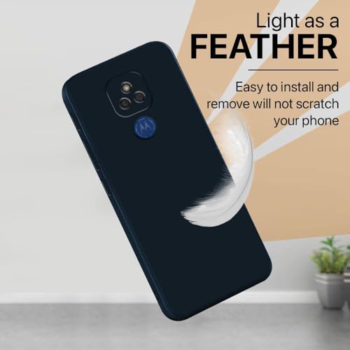 Image of Back Cover for Motorola Moto G9 4G / E7 Plus 4G | Full Camera Protection | Premium Liquid Silicon Case | Flexible Bumper Case for Motorola Moto G9 4G / E7 Plus 4G (Dark Blue)
