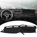 FIILINES Dash Cover for Dodge Dakota 1987-1996, Dashboard Mat Accessories Dash Cover Sunshade Nonslip Mesh Protector No Glare Black