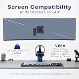 VIVO Full Motion Ultrawide Monitor Wall Mount, Fits Ultra-Wide Screens up to 49 inches and 44 lbs, Wide VESA Range with Tilt and Swivel, Black, MOUNT-VW06 - Image 4