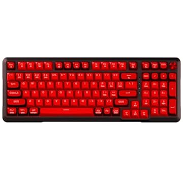 Teclado Mecânico Gamer Redragon Mitra Single Color LED Vermelho Switch Azul K551-1, PRETO, Full Sized, K551-1 (PT-BLUE)