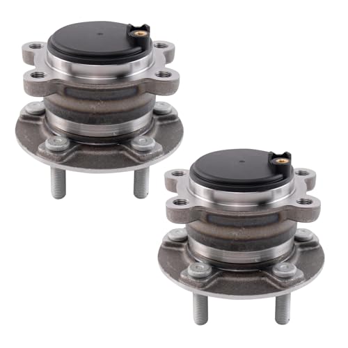 Image of TRQ Rear Driver and Passenger Side Wheel Bearing and Hub Assembly Set 2 Piece Compatible with 2020-2022 Ford Escape FWD 2020-2022 Lincoln Corsair FWD