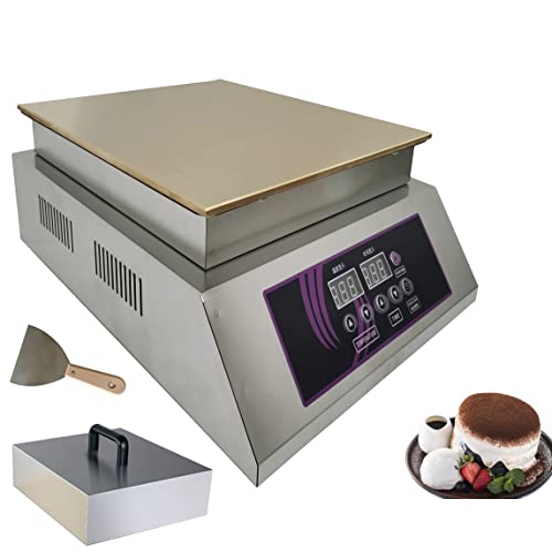 INTSUPERMAI Commercial Souffle Machine Electric Countertop Dorayaki Making Machine Muffin Pancake Dorayaki Souffle Machine Non-Stick Waffle Maker Single Copper Heating Plate Digital Temp Control 110V