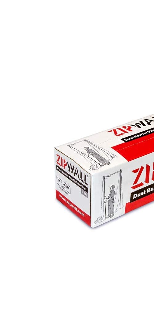 ZipWall PY50 Dust Barrier Plastic Sheeting, White 10ft x 50ft, 3 mil by ZIPWALL - Image 2