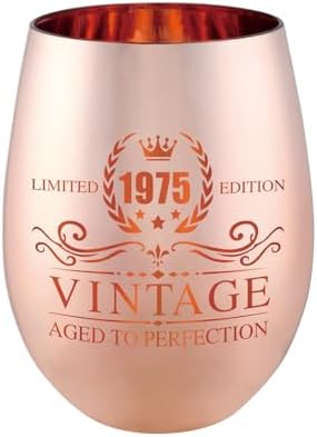 51ST Birthday Gifts for Women - Vintage 1975 Wine Glass - 51ST Bi...