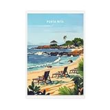 BAKHFTR Poster Punta Mita sur toile pour chambre � coucher, bureau, chambre, cadeau 40 x 60 cm