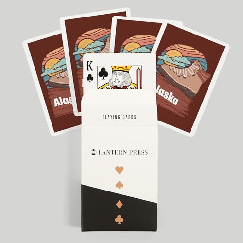 Lantern Press Alaska, baraja póker 52 cartas miniatura 6