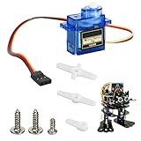 Paquete de microservomotores de 9G, servo SG90 para Arduino, miniservos para proyectos RC, Brazos robóticos, helicópteros, Barcos y vehículos, Control por Cable, ángulo de Control de 180°, Azul