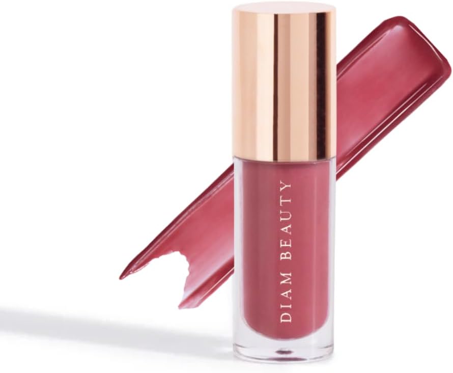 Love Potion Lip Oil, Lip Gloss for Women - Long Lasting, Natural Organic Lip Makeup, Unique Lip Gloss Formula - Rose (5ml) (Rose)