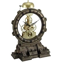 Veronese Design Times Gate Metallized Steampunk Generator Desktop Striking Clock