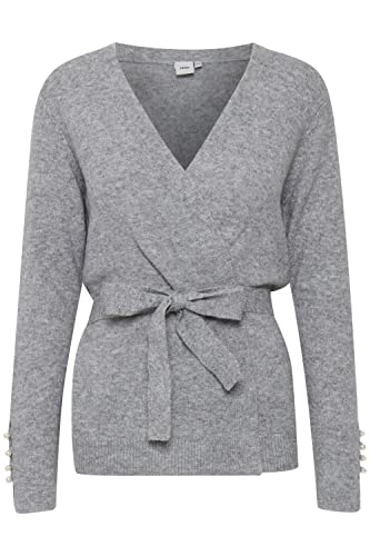 Ichi IHMACON CA Maglione Cardigan, 200318 / Grey