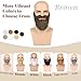 Honcloud Fake Beard with Adjustable Band, Fits Costume Matching for Halloween Parties(Brown)