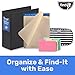 Find It File Folder Notepad - Pack of 12-9.5 x 12.5 Inch Notebook Organizer Folders for Filing, Document, and Clipboard Organization - Manila