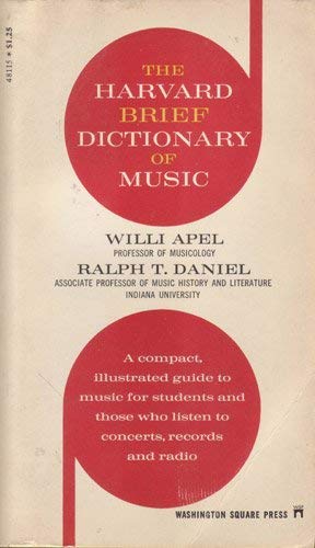 The Harvard Brief Dictionary of Music 067147829X Book Cover