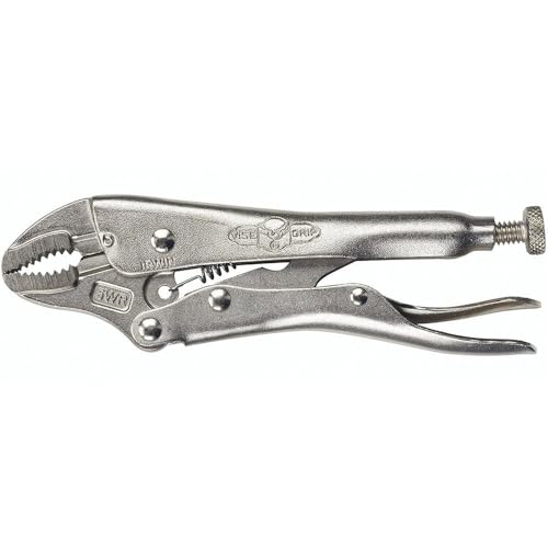 IRWIN VISE-GRIP Locking Pliers with Wire Cutter, 5-Inch, Curved Jaw (902L3)