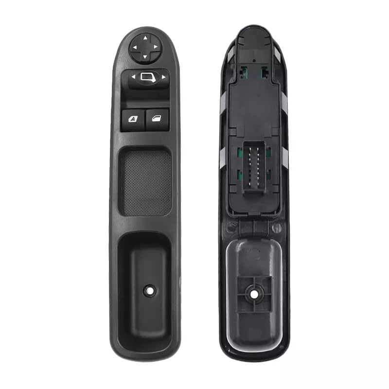 2 pezzi Interruttore alzacristalli elettrico per auto, pulsante alzacristalli lato passeggero e conducente, Peugeot 207, C3 Picasso 2009 - ... Codice articolo 6554QC 6490HQ