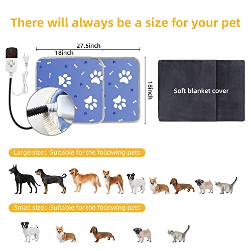 Softgym Pet Heating Pad Dog Heating Pad Dog Cat Warming Pad Electric Heated Pad For Dogs And Cats Heating Pad Dogs Heated Mat For Dogs Indoor Warming Mat With Auto Power（L） #TOP5