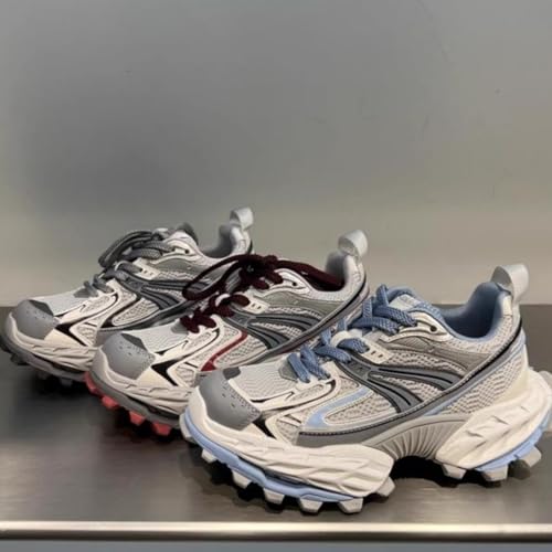 Men's Colorblock Chunky Platform Sneakers: Lace - Up, Non - Slip, Casual for Walking, Driving & Daily3