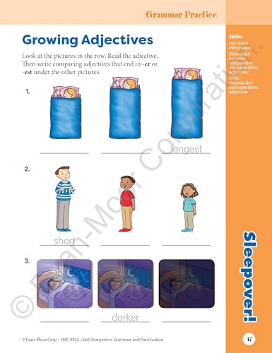 Evan-Moor Educational Publishers 9952 Evan-Moor Skill Sharpeners Grammar And Punctuation Workbook, Grade 2, Nouns, Verbs, Sentence Structure, Subject, Predicate, Language Handbook thumb #3