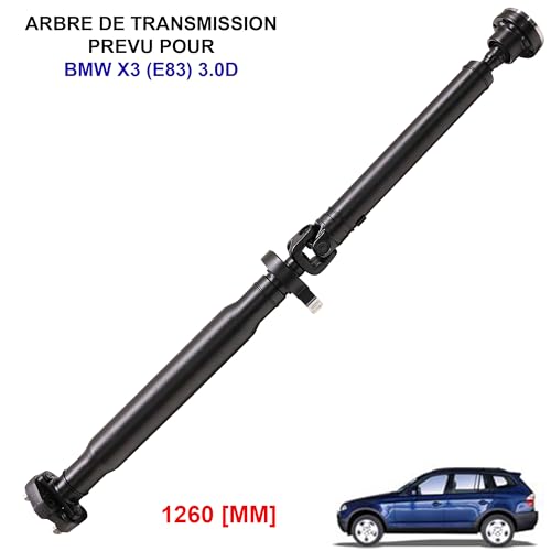 Partsline Arbre de transmission arrière compatible avec X3 (E83) 3.0d (01/2004-08/2005) 150kW 204ch – 1260 mm – équivalent à 26103413799, 3413799 – vue 2