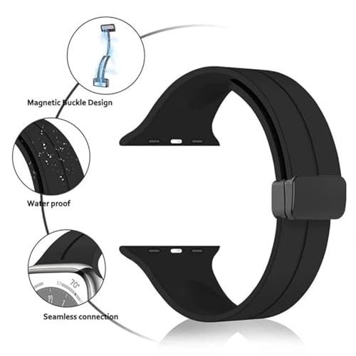 Image of GameSir 22mm Smartwatch Strap | Soft Silicone Magnetic Lock Replacement Band Compatible with Noise ColorFit & All 22mm Lug Watches | Flexible, Sweatproof & Fashion Design Strap (Dark Grey)