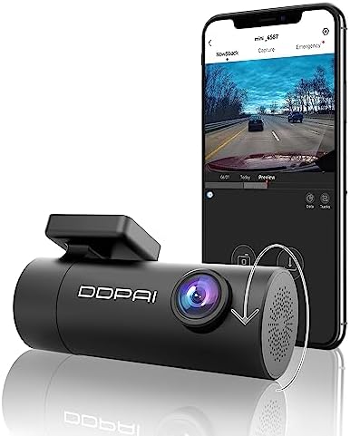 DDPAI Dash Cam 1296P, WiFi Dash Camera for Cars, Dash cam Front with App, Car Camera with Night Vision, 140° Wide Angle WDR, 24 Hours Parking Mode, G-Sensor, Loop Recording, Mini Pro