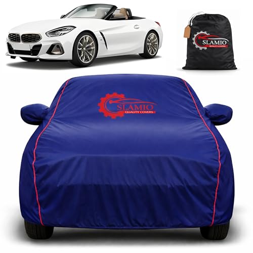 Image of Premium 100% Waterproof Car Cover for BMW Z4 | All-Weather, UV & Dust Protection | Heavy-Duty 3-Layer Fabric | Custom Fit with Mirror & Antenna Pockets | Navy Blue