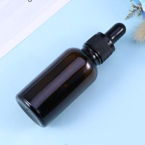 Beaupretty 30 ml frascos de óleo essencial redondos Boston frasco de âmbar recarregável com conta-go