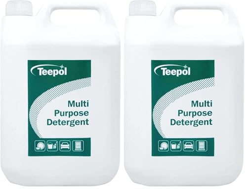 Teepol Multipurpose Detergent - Dishwashing Liquid 5L - Efficient Dish Soap & Floor Cleaner, Multi Surface Cleaner for Oil, Dirt, Grease Removal - PH-Neutral Washing Up Liquid for Home & Business