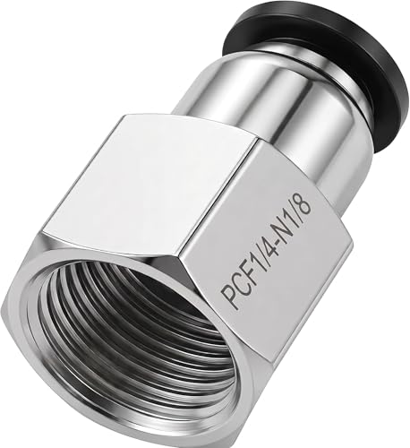 Utah Pneumatic 1/4" OD x 1/8" NPT Female Push to Connect Fitting, 10-Pack