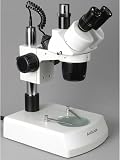 AmScope SW-2T24X stereomikroskop trójokularowy ze światłem górnym i dolnym, 10X-20X-40X, biały